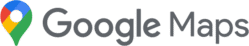 Google Maps logo with multicolour pin icon.