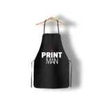Custom printed black kitchen apron in Amman Jordan