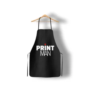 Custom printed black kitchen apron in Amman Jordan