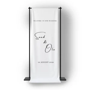 Custom fabric welcome sign banner printing in Amman Jordan