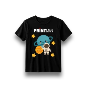 Custom printed black kids t-shirt in Amman Jordan